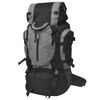 vidaXL Zaino da Escursioni XXL 75 L Nero e Grigio
