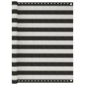 vidaXL Paravento da Balcone HDPE 120x500 cm Antracite e Bianco