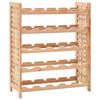 vidaXL Portavini da 25 Bottiglie in Massello di Noce 63x25x73 cm