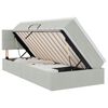 vidaXL Letto con Contenitore Grigio chiaro 90 x 190 cm Velluto