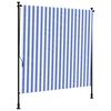 vidaXL Tenda a Rullo Esterno Blu e Bianca 200x270cm Tessuto e Acciaio