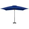 vidaXL Ombrellone a Sbalzo con Palo in Alluminio Azzurro 250x250 cm