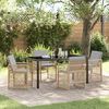 vidaXL Set da Pranzo per Giardino 5 pcs Beige polyrattan