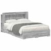 vidaXL Telaio del letto con storage Sonoma grigio 140 x 200 cm