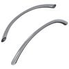 vidaXL Manico 2 pz Argento 107 x 3.6 x 23 mm Acciaio inossidabile