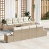 vidaXL Set Divano da Giardino con cuscino 9 pcs Beige polyrattan