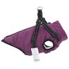 vidaXL Cappotto per Cani con imbracatura Viola L28 Pile e Poliestere