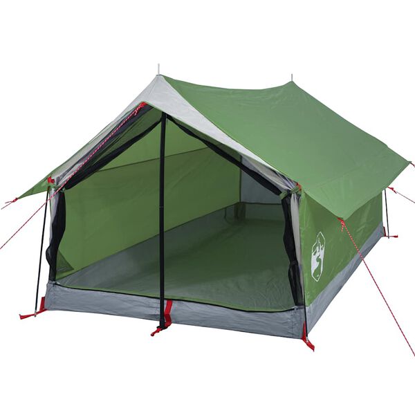 vidaXL Tenda da Campeggio per 2 Persone Verde Impermeabile