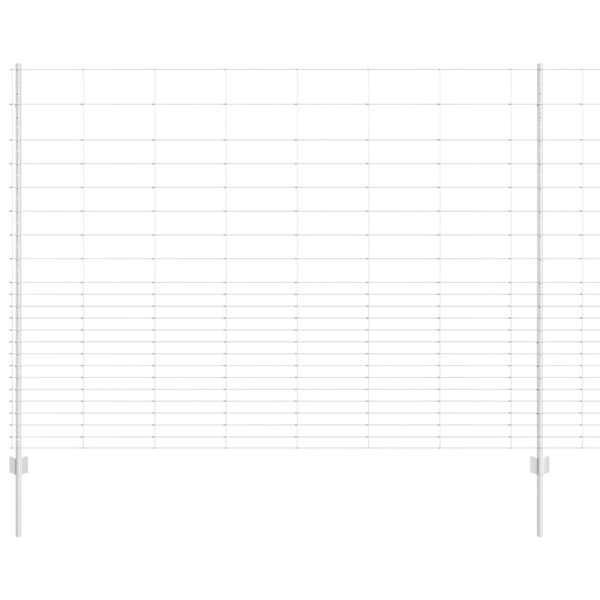 vidaXL Recinzione con Posto Argento 1,6 x 25 m Acciaio