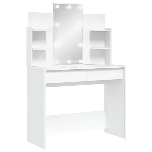 vidaXL Toeletta con Luci LED Bianco 96x40x142 cm