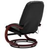 vidaXL Poltrona Massaggio Reclinabile con Sgabello Nero in Similpelle