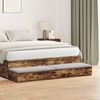 vidaXL Cassetti per letto Rovere fum&eacute; 140 x 36,5 x 16,5 cm