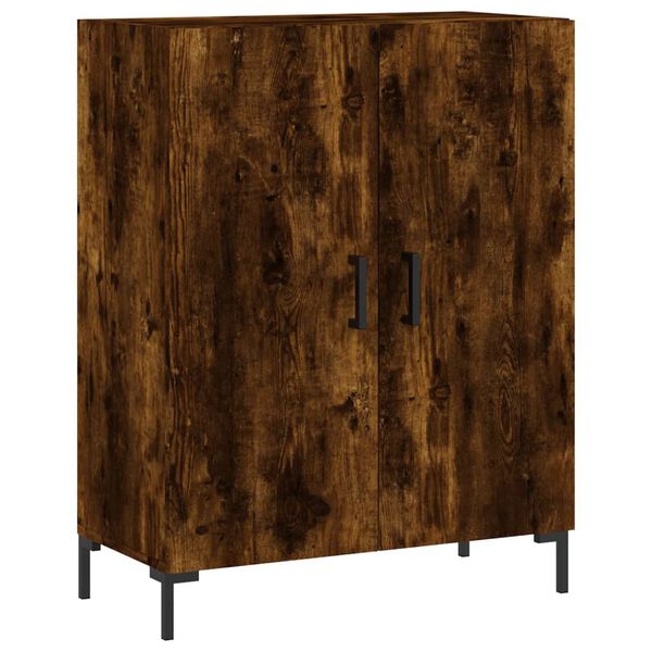 vidaXL Credenza Rovere Fumo 69,5x34x90 cm in Legno Multistrato