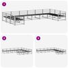 vidaXL Set di divani da esterno 10 pcs Naturale