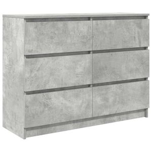 vidaXL Credenza Grigio Cemento 100x35x76 cm in Legno Multistrato