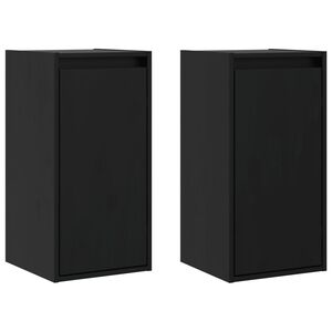 vidaXL Pensili 2 pz Neri 30x30x60 cm in Legno Massello di Pino