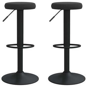vidaXL Sgabelli da Bar 2 pz Neri in Velluto