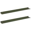 vidaXL Mensola sospesa 2 pcs Verde oliva 80 x 9 x 2,5 cm Acciaio
