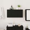 vidaXL Mobile da Bagno a Parete Nero 80x25x40 cm in Truciolato