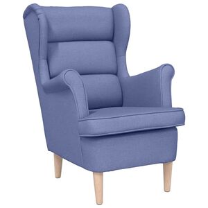 vidaXL Poltrona Jeans Blu 74x84x100 cm Tessuto