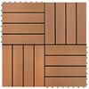 vidaXL Piastrella per Decking 11 pcs Marrone 30 x 30 cm WPC