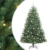 vidaXL Albero di Natale Artificiale con Rami Pieghevoli Verde 210 cm