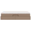 vidaXL Letto con contenitore e materasso Cappuccino 120 x 190 cm