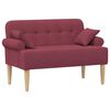 vidaXL Loveseat con bottoni imbottiti Rosso Vino 120 x 65 x 79 cm