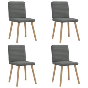 vidaXL Sedie da Pranzo 4 pz Grigio Scuro in Tessuto