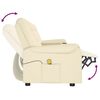 vidaXL Divano Massaggiante 4 Posti con Portabicchieri Crema Similpelle