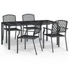 vidaXL Set da Pranzo da Giardino 5 pz in Acciaio Antracite