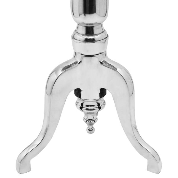 vidaXL Tavolino da Salotto Rotondo in Alluminio Argentato