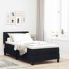 vidaXL Letto a molle con materasso Nero 200 x 90 cm Poliestere