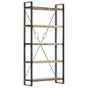 vidaXL Libreria a 5 Ripiani 90x30x180 cm in Legno Massello di Recupero