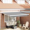 vidaXL Tenda da Sole Bianco 3,5 x 2,5 m Metallo