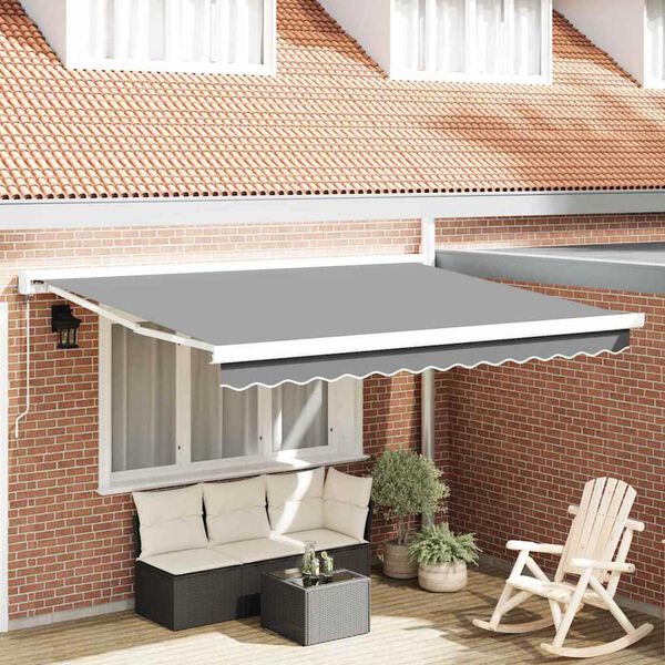 vidaXL Tenda da Sole Bianco 3,5 x 2,5 m Metallo