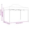 vidaXL Gazebo Professionale Pieghevole 280x410x315 cm Acciaio Bianco