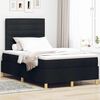 vidaXL Letto a molle con materasso Nero 120 x 190 cm Tessuto