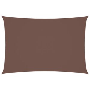vidaXL Parasole a Vela Oxford Rettangolare 3x5 m Marrone