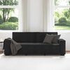 vidaXL Divano a 3 Posti Nero 220x78x84 cm in Velluto