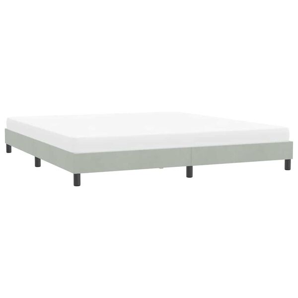 vidaXL Giroletto senza Materasso Grigio Chiaro 180x210 cm Velluto