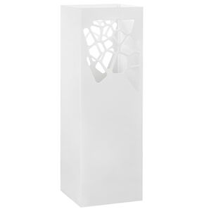 vidaXL Porta Ombrelli Stile Pietre in Acciaio Bianco