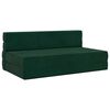vidaXL Divano Letto Pieghevole Verde Scuro 152 x 86,5 x 60 cm Tessuto