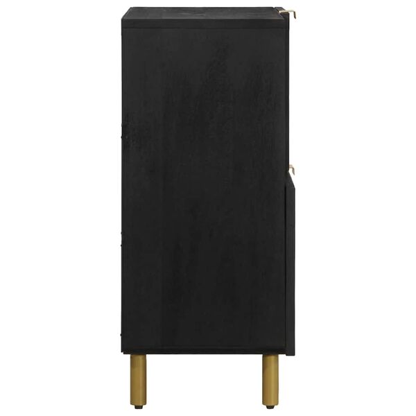 vidaXL Credenza Nera 80x33x75 cm in Legno Multistrato