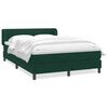vidaXL Giroletto a Molle con Materasso Verde Scuro 160x220 cm Velluto