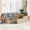 vidaXL Set Divano da Giardino 8 pz con Cuscini Beige in Polyrattan