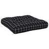 vidaXL Cuscino per Pallet Motivo a Quadri Nero 60x60x12 cm in Tessuto