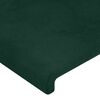 vidaXL Giroletto senza Materasso Verde Scuro 140x190 cm in Velluto