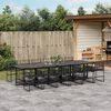 vidaXL Set da Pranzo da Giardino 13pz Nero in Polyrattan