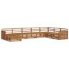 vidaXL Set divani 8 pcs Naturale Legno di Acacia Massello